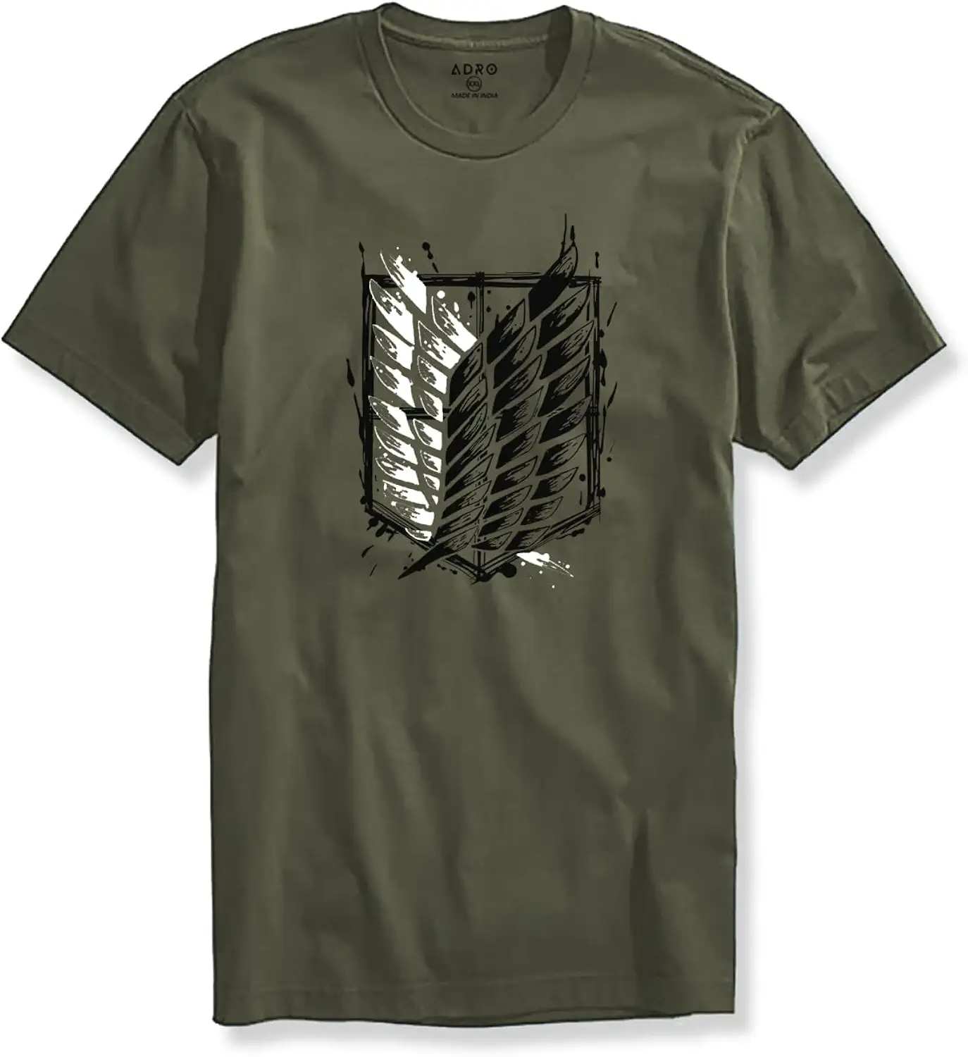 ADRO Men's 100% Cotton Regular Fit T-Shirt