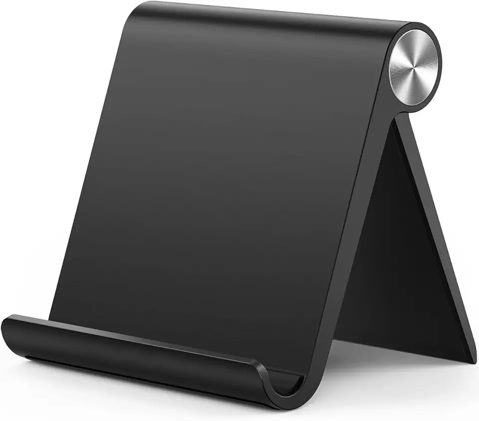 STRIFF Multi Angle Tablet Tabletop Stand. Holder for iPhone, Android, Samsung, OnePlus, Xiaomi. Portable, Foldable Stand. ...