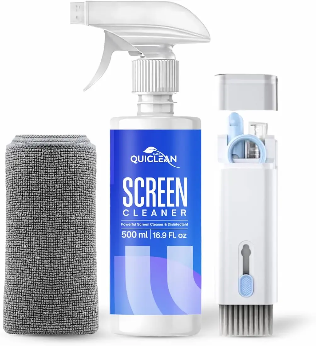 Laptop Cleaner Kit -500ml With 7-In-1 Gadget Cleaning Machine & 350gsm Cloth For All Screen Cleaning | Machine Cleans - Mobile, Laptop, Keyboard, Earbuds & Lens|Cleaner Cloth For Large Screen