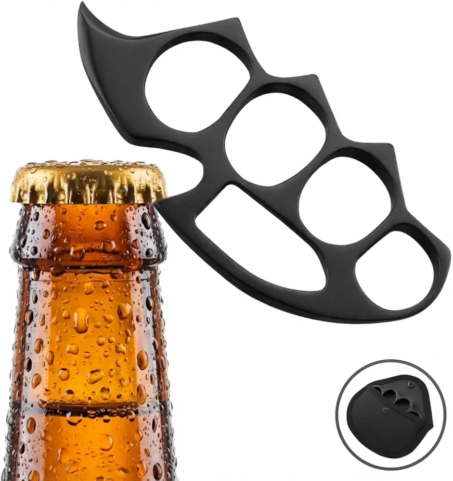 QUALIFT Stainless Steel Bottle Opener - Compact Beer Opener, Cool Gadgets for Men Daily Life, Home, Bar, Kitchen & Travel ...